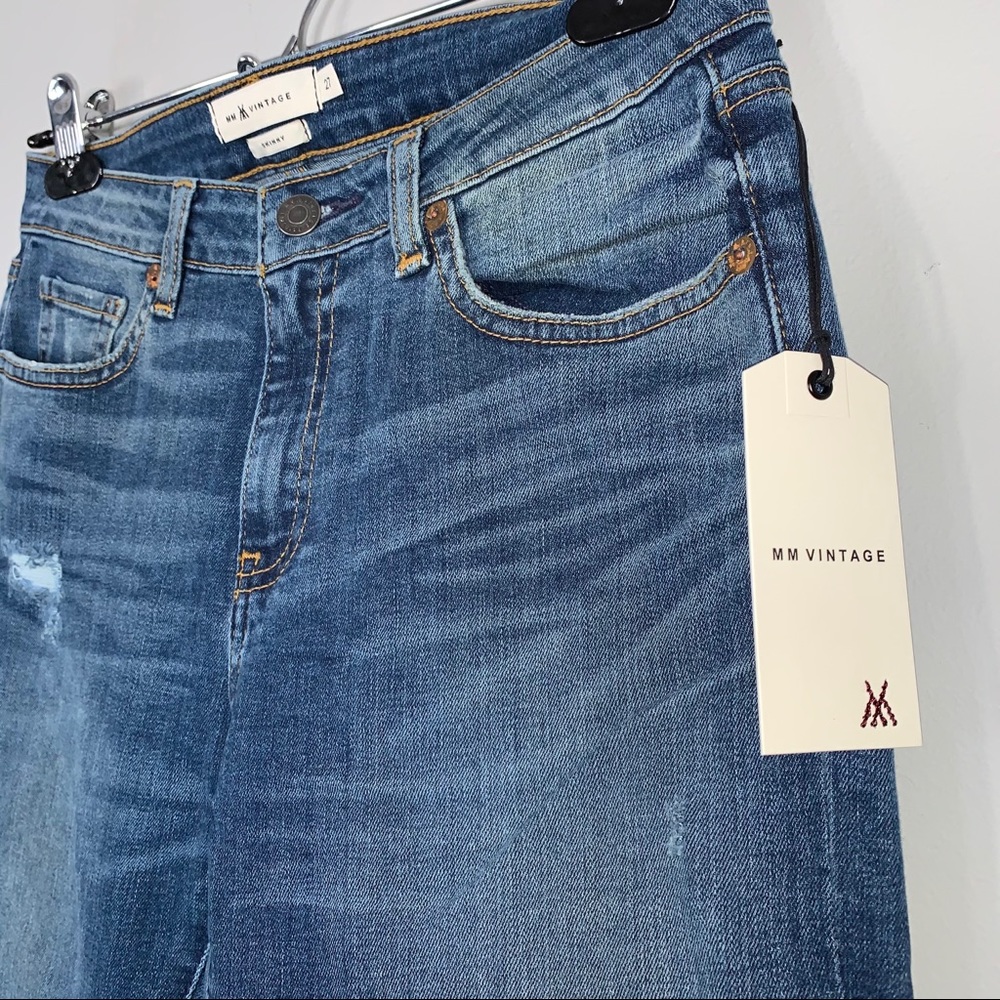 MissMe Vintage • Blue Camo Distressed Skinny Jeans